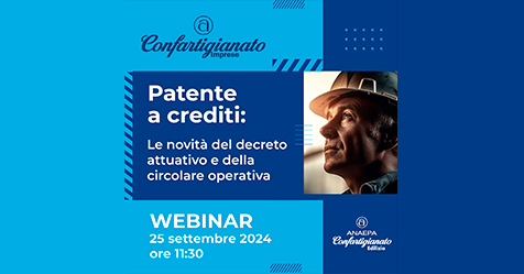 Patente a crediti: aggiornamenti e Webinar